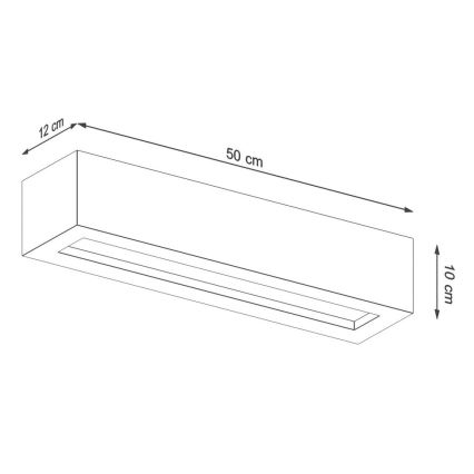 Applique VEGA 2xE27/60W/230V 50 cm cemento