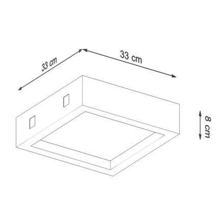 Plafoniera LED RIZA LED/18W/230V cemento