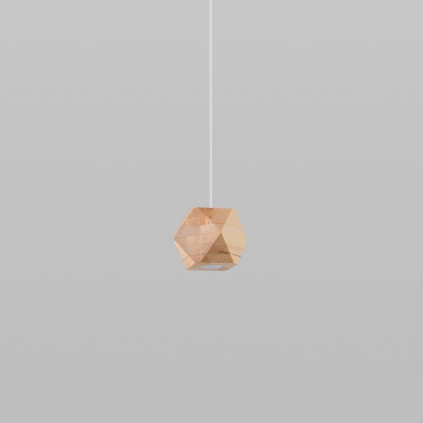 Lampadario a sospensione con filo WOODY 1xGU10/40W/230V quercia
