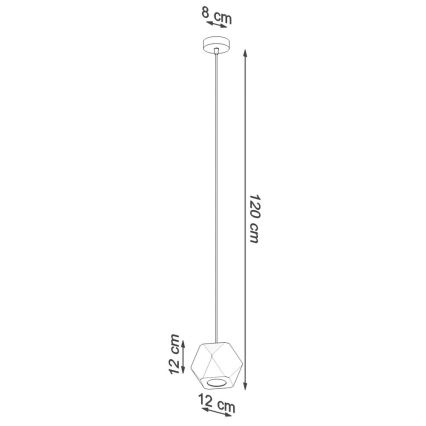 Lampadario a sospensione con filo WOODY 1xGU10/40W/230V quercia