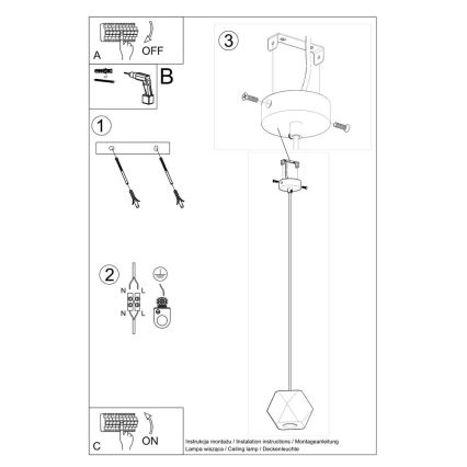 Lampadario a sospensione con filo WOODY 1xGU10/40W/230V quercia