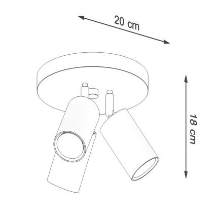 Faretto RING 3xGU10/10W/230V bianco