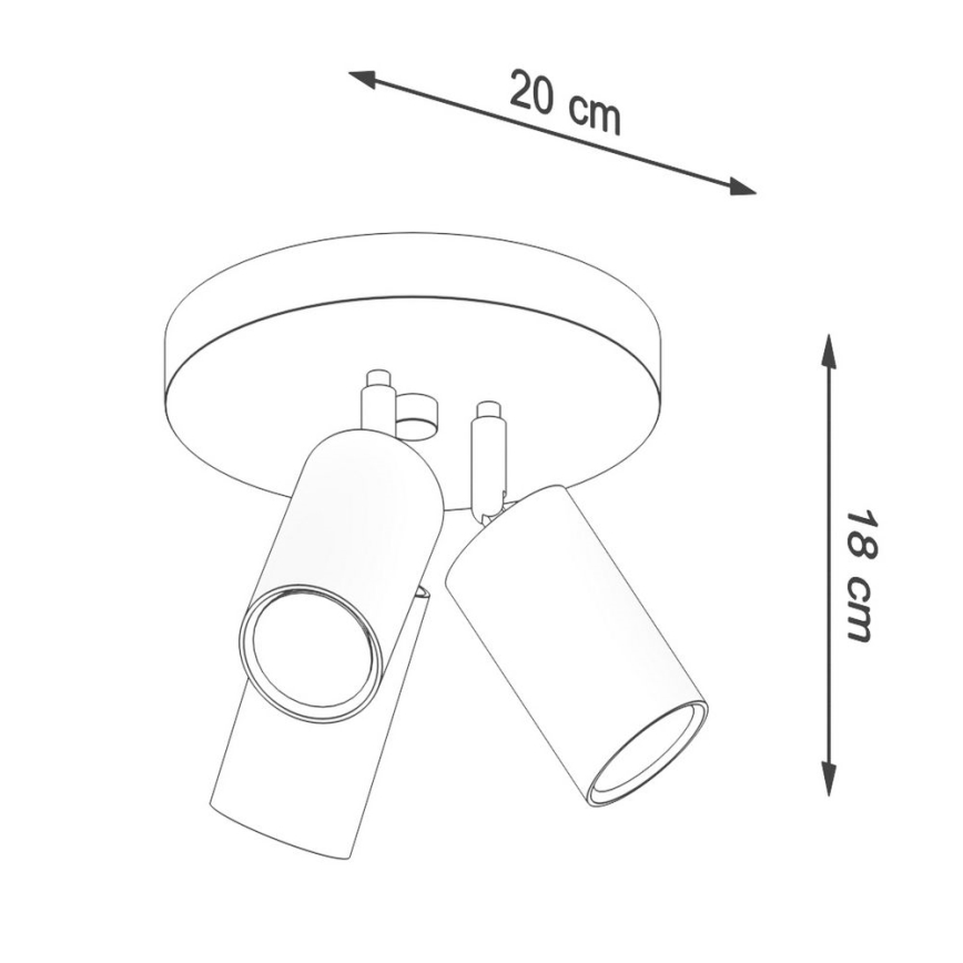 Faretto RING 3xGU10/10W/230V bianco