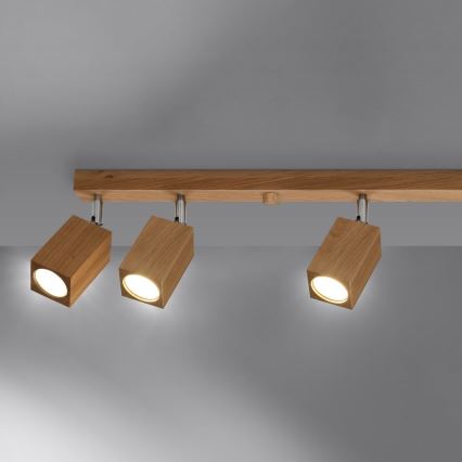 Faretto KEKE 6xGU10/40W/230V quercia