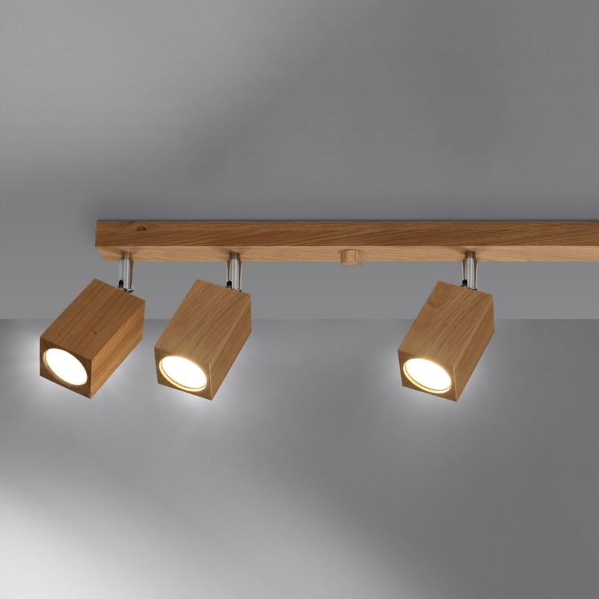 Faretto KEKE 6xGU10/40W/230V quercia