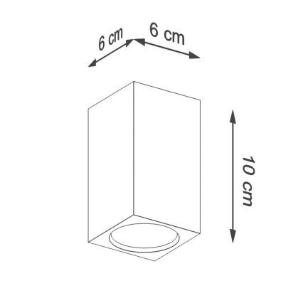 Faretto KEKE 1xGU10/40W/230V 10 cm quercia