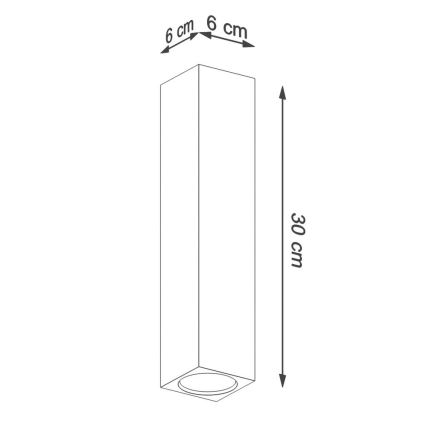 Faretto KEKE 1xGU10/40W/230V 30 cm quercia