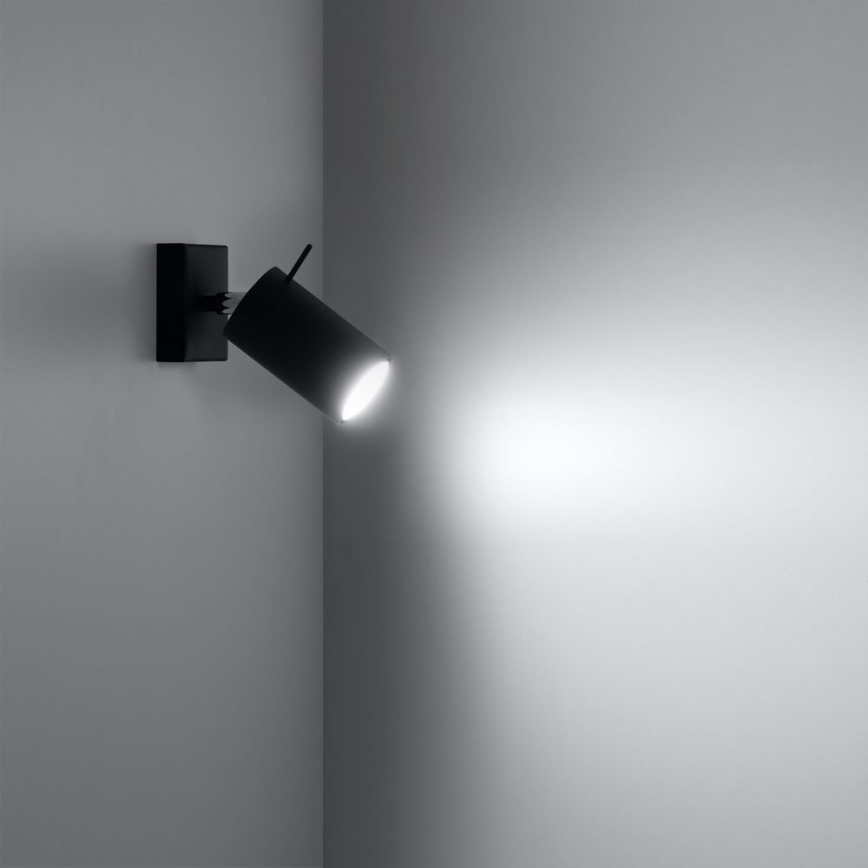 Faretto da parete RING 1xGU10/10W/230V nero