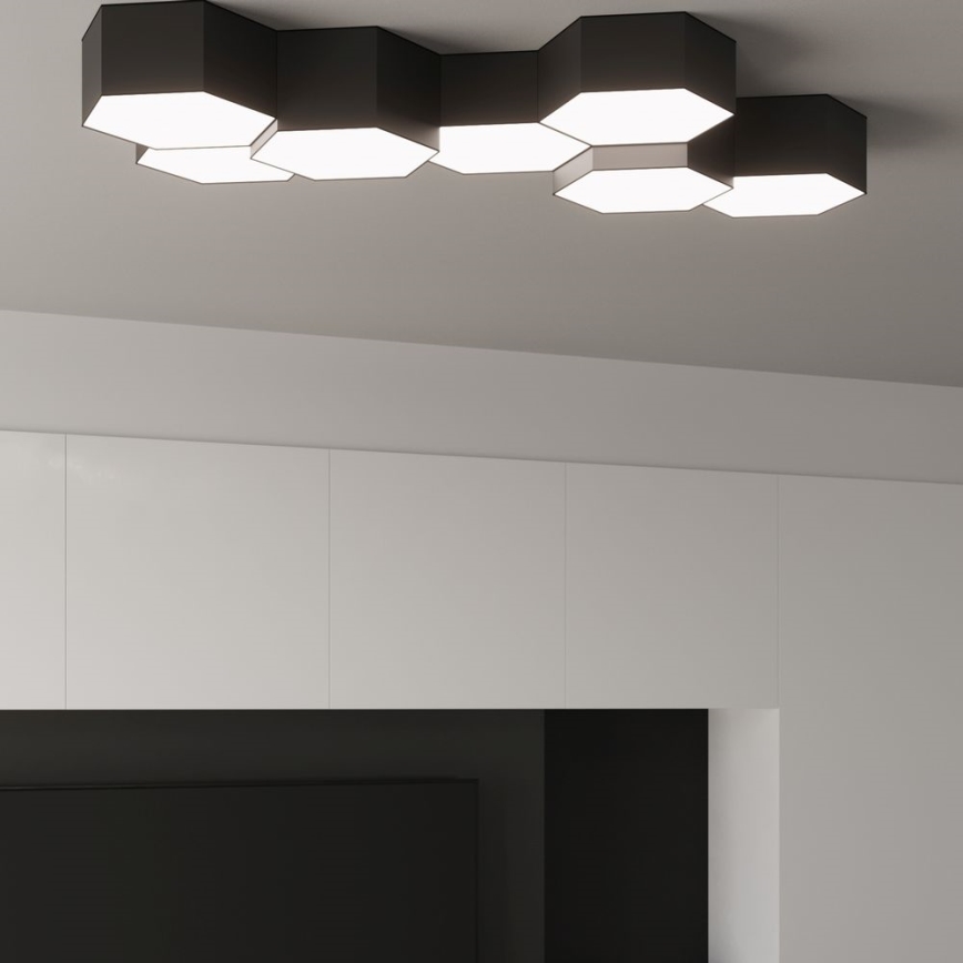 Plafoniera  SUNDE 2xE27/60W/230V 15,5 cm nera