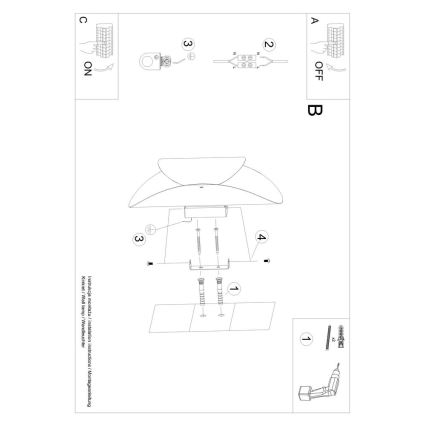 Applique TEAR 1xG9/40W/230V nera