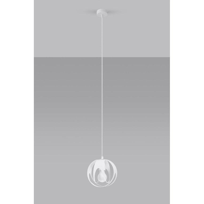 Lampadario su corda TULOS 1xE27/60W/230V bianco