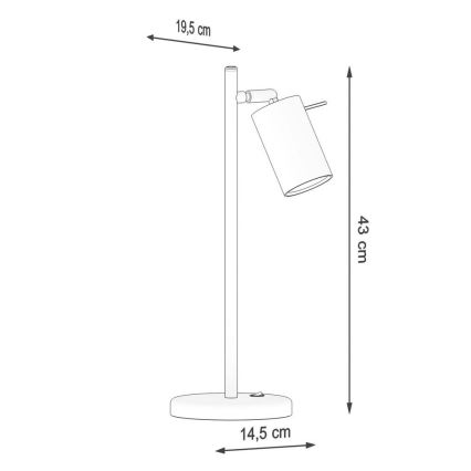 Lampada da tavolo RING 1xGU10/10W/230V bianco