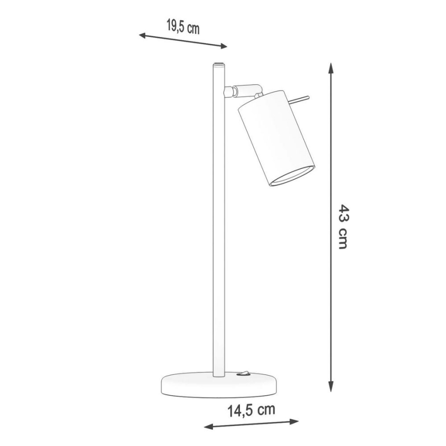 Lampada da tavolo RING 1xGU10/10W/230V bianco
