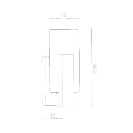 Lampada da parete LAPPO 1xE14/10W/230V nera