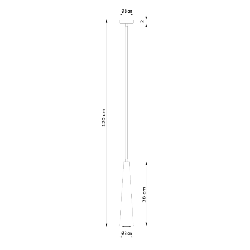 Lampadario a sospensione con cavo SULA 1x GU10/10W/230V Ø 8 cm beige