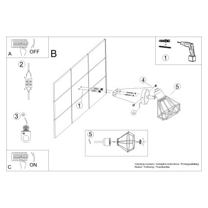 Faretto da parete ARTEMIS 1xE14/40W/230V bianco