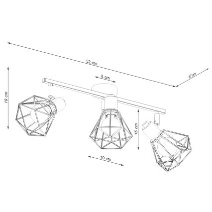 Luce Spot ARTEMIS 3xE14/40W/230V bianco