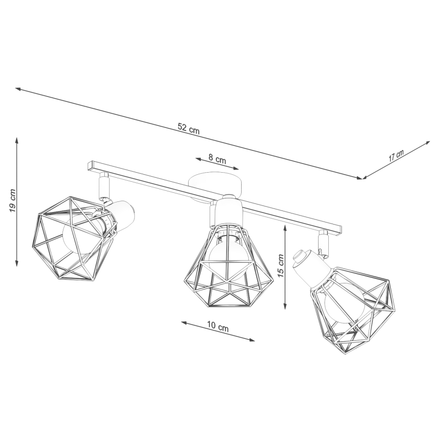 Luce Spot ARTEMIS 3xE14/40W/230V bianco