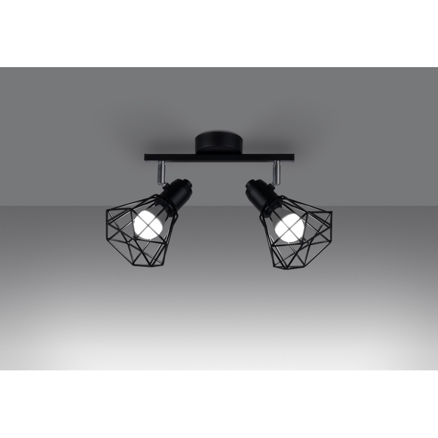Luce Spot ARTEMIS 2xE14/40W/230V nero