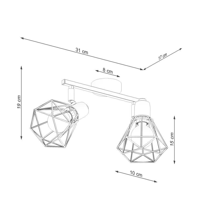 Luce Spot ARTEMIS 2xE14/40W/230V nero