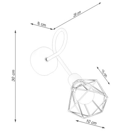 Lampada da parete ARTEMIS 1xE14/40W/230V nero