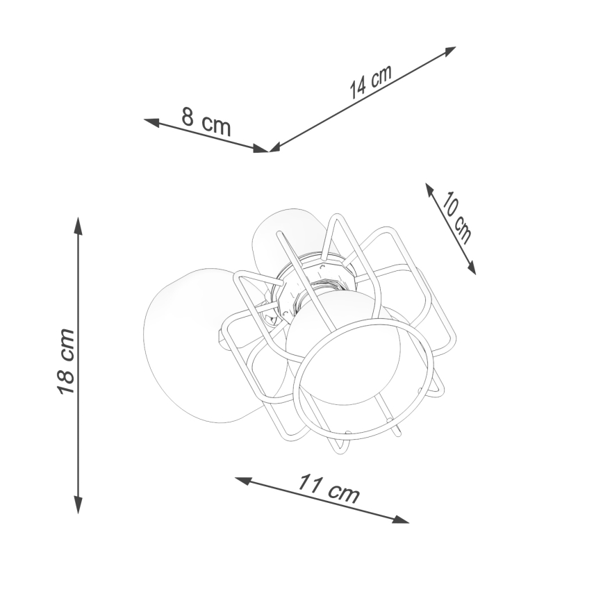 Lampada da parete a spot BELUCI 1xE14/40W/230V bianco