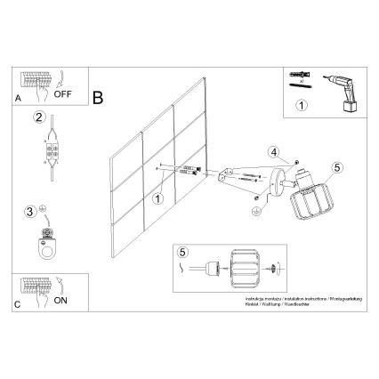 Lampada da parete a spot BELUCI 1xE14/40W/230V bianco