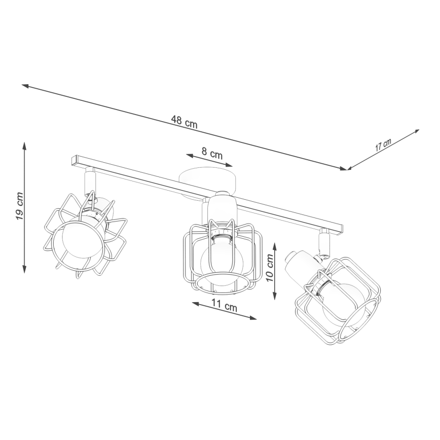 Luce Spot BELUCI 3xE14/40W/230V bianco