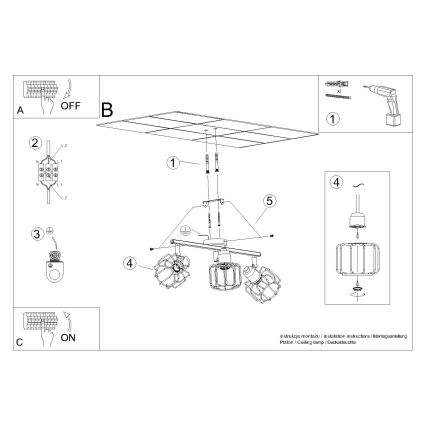 Luce Spot BELUCI 3xE14/40W/230V bianco