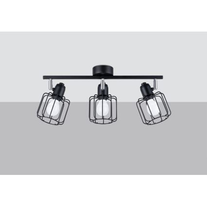 Luce Spot BELUCI 3xE14/40W/230V nero