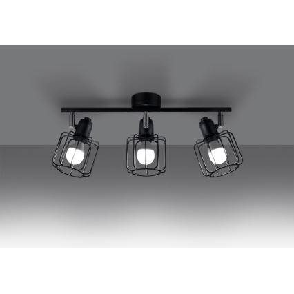 Luce Spot BELUCI 3xE14/40W/230V nero