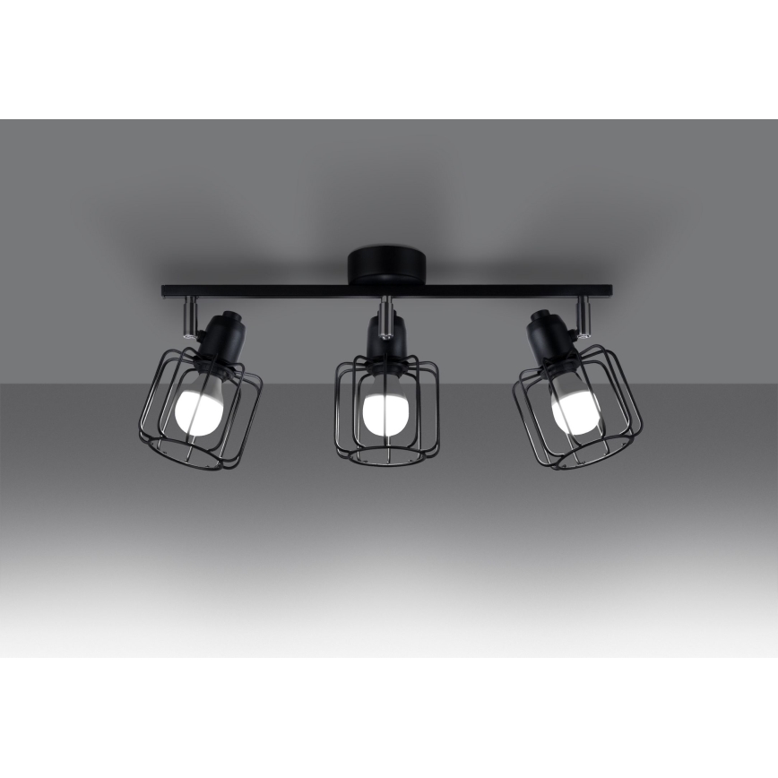 Luce Spot BELUCI 3xE14/40W/230V nero