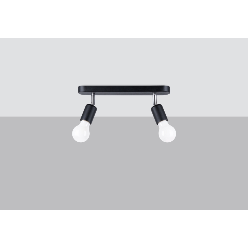 Luce Spot FORNES 2xE27/60W/230V nero