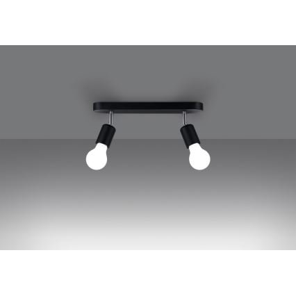 Luce Spot FORNES 2xE27/60W/230V nero