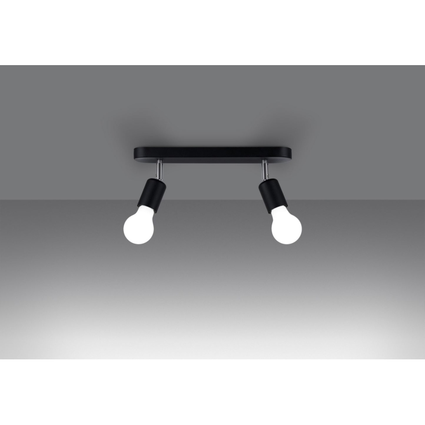 Luce Spot FORNES 2xE27/60W/230V nero