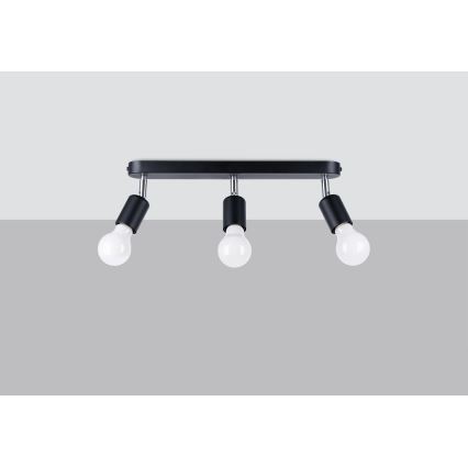 Luce Spot FORNES 3xE27/60W/230V nero