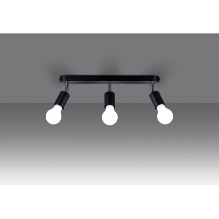 Luce Spot FORNES 3xE27/60W/230V nero