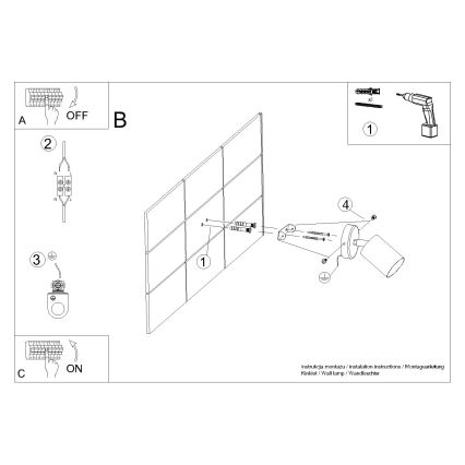 Faretto da parete LEMMI 1xGU10/40W/230V bianco