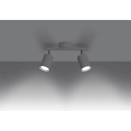 Luce Spot LEMMI 2xGU10/40W/230V bianco