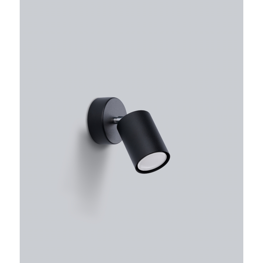 Lampada da parete a spot LEMMI 1xGU10/40W/230V nero