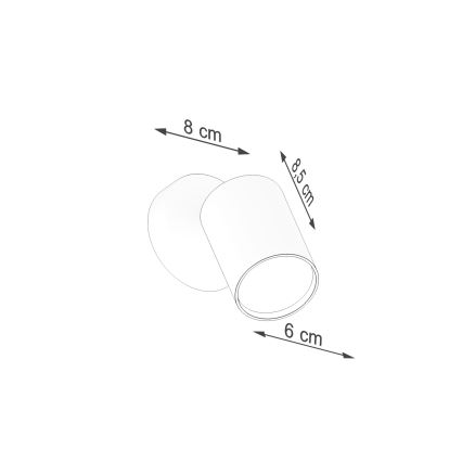 Lampada da parete a spot LEMMI 1xGU10/40W/230V nero
