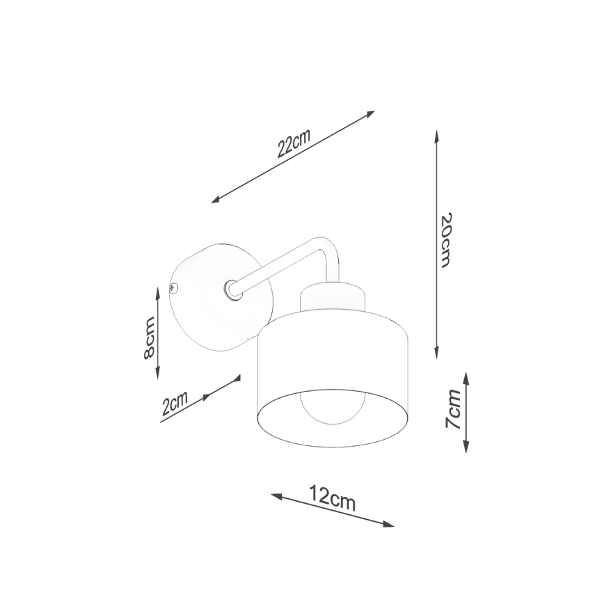 Lampada da parete SAVAR 1xE27/60W/230V nero