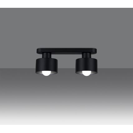 Lampada da soffitto SAVAR 2xE27/60W/230V nero