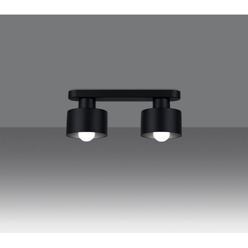 Lampada da soffitto SAVAR 2xE27/60W/230V nero