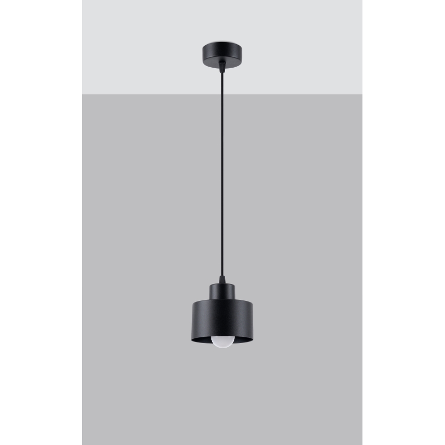 Lampadario a cavo SAVAR 1xE27/60W/230V nero