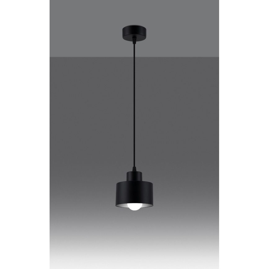 Lampadario a cavo SAVAR 1xE27/60W/230V nero