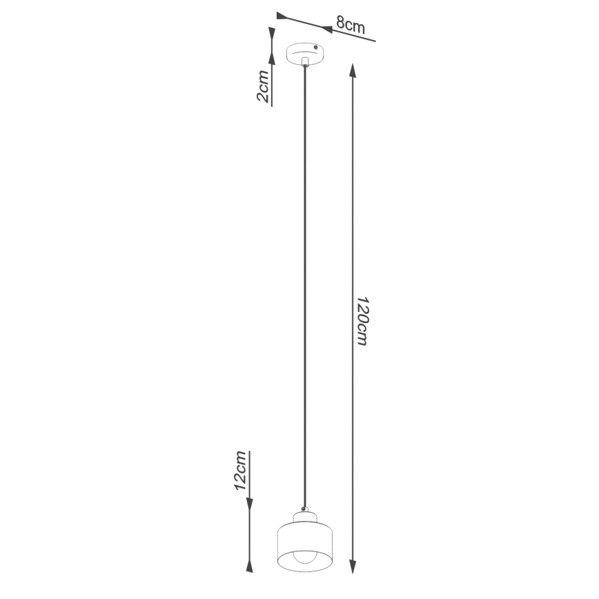 Lampadario a cavo SAVAR 1xE27/60W/230V nero