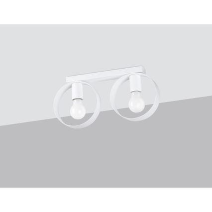 Lampada da soffitto TITRAN 2xE27/60W/230V bianco
