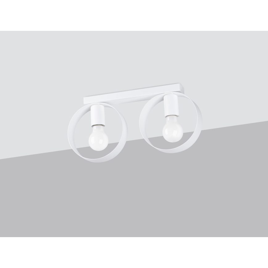 Lampada da soffitto TITRAN 2xE27/60W/230V bianco