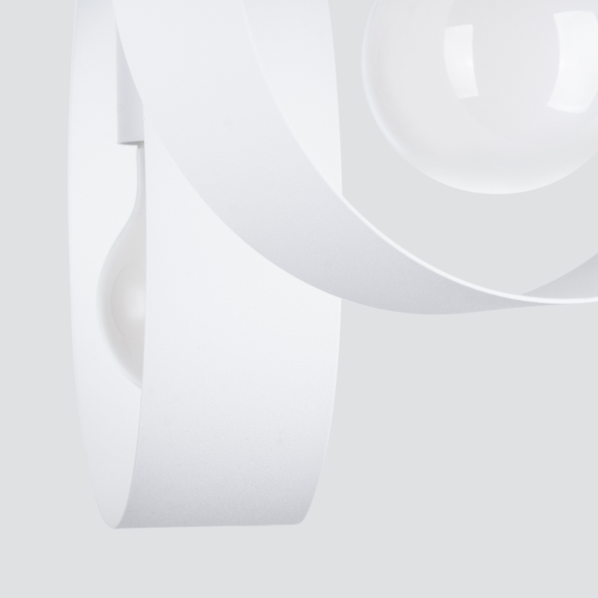 Lampadario a sospensione con supporto rigido TITRAN 3xE27/60W/230V bianco
